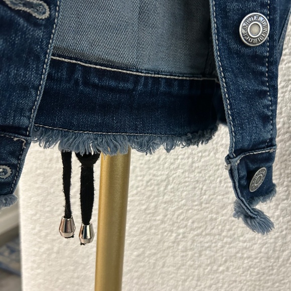 Rock & Roll Cow Girl, Lace Up Back Denim Jacket, sz L - NWOT - Picture 6 of 14